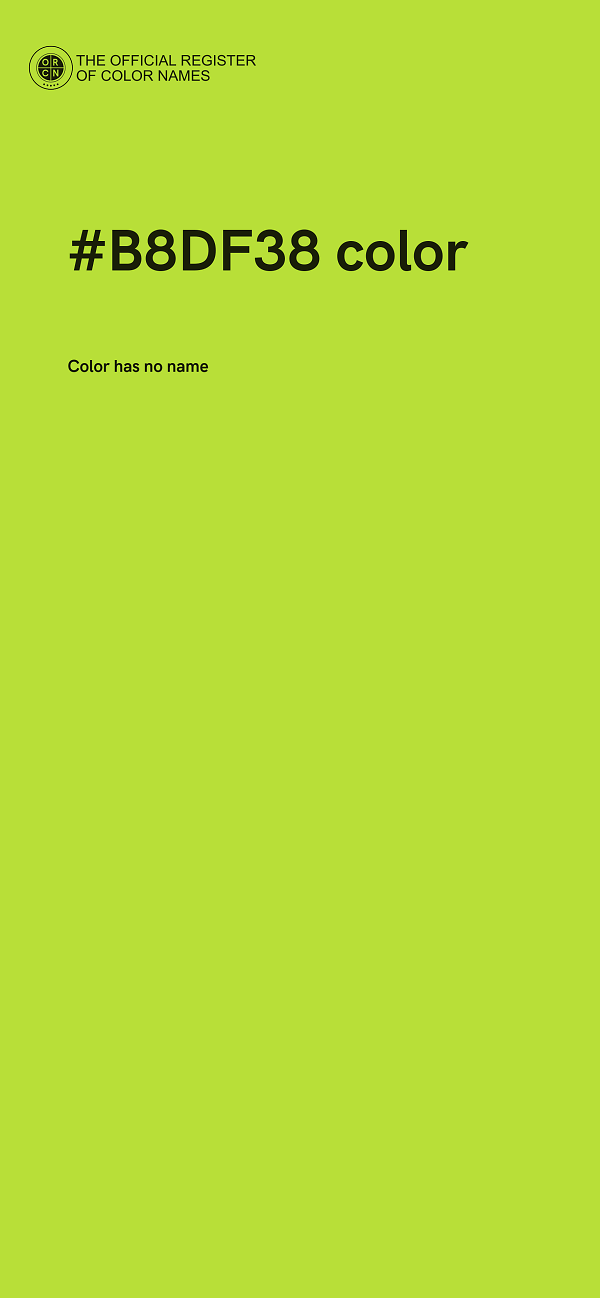 #B8DF38 color image