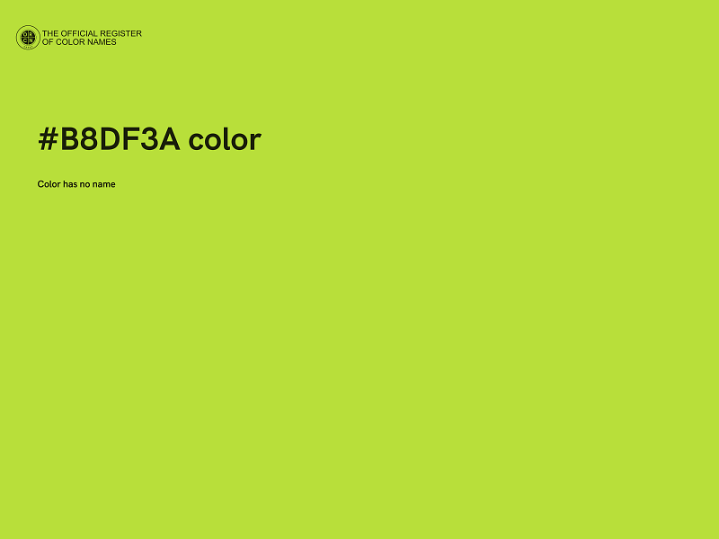 #B8DF3A color image