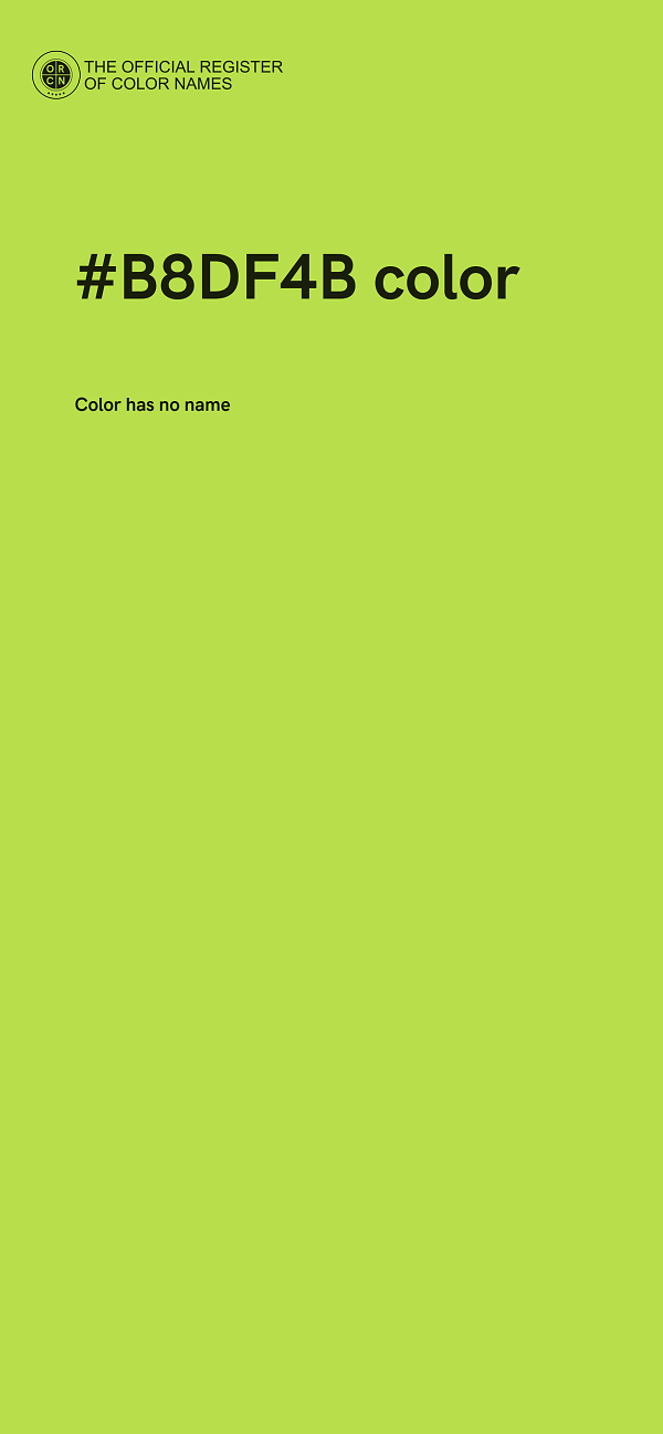 #B8DF4B color image