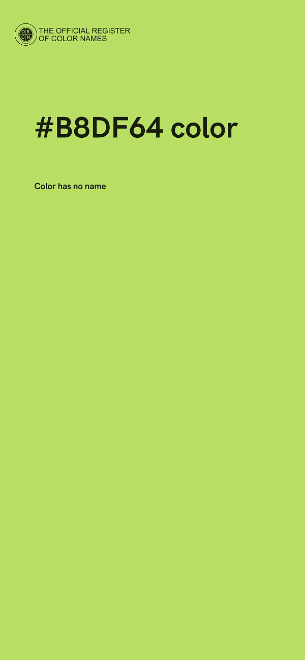 #B8DF64 color image
