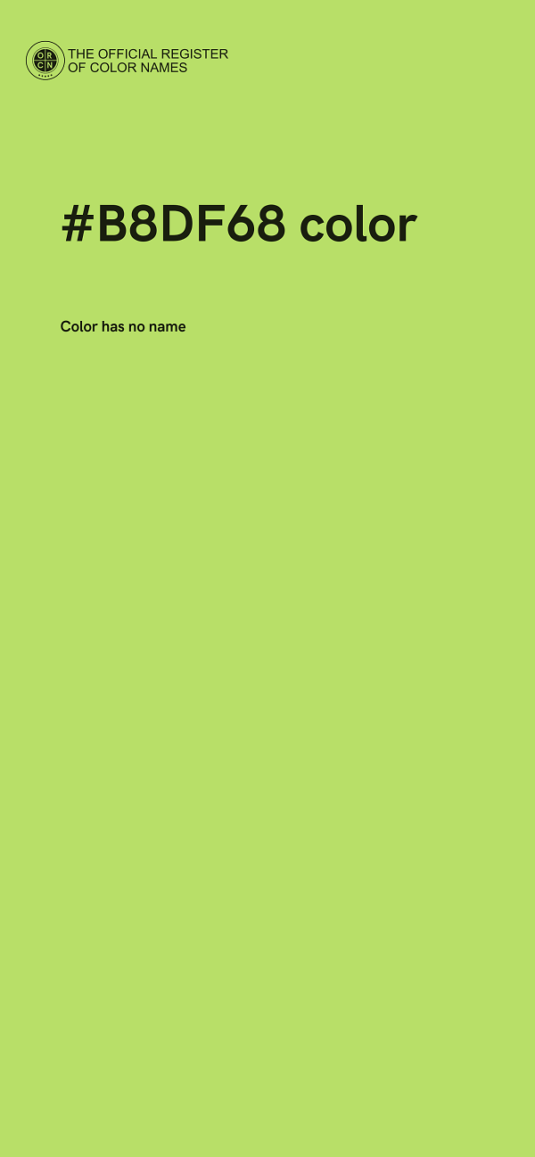 #B8DF68 color image