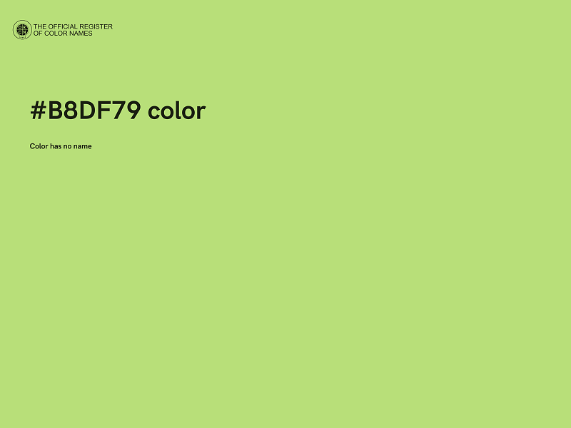 #B8DF79 color image