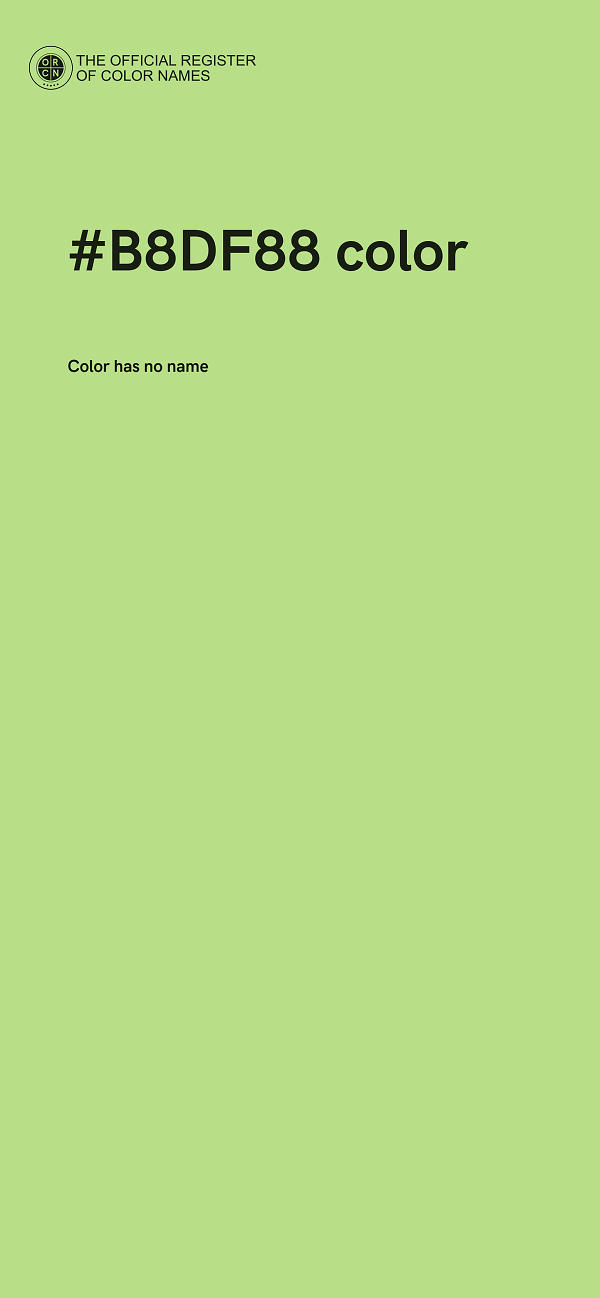 #B8DF88 color image
