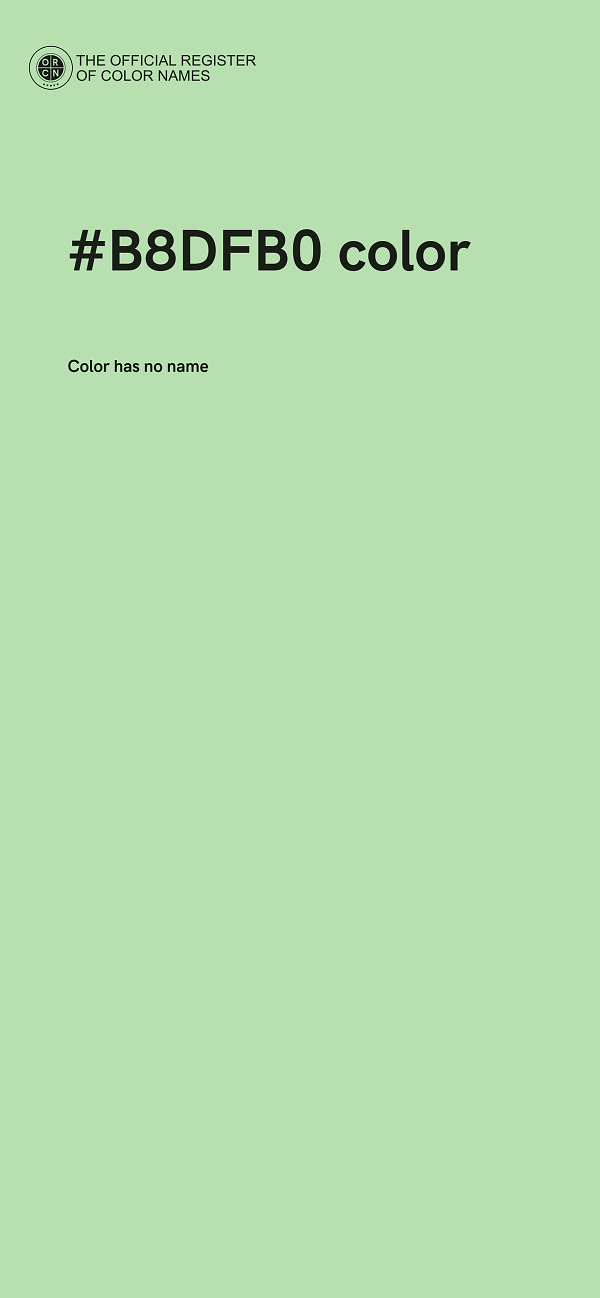 #B8DFB0 color image