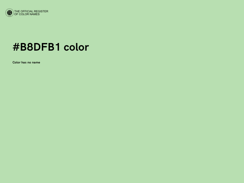 #B8DFB1 color image
