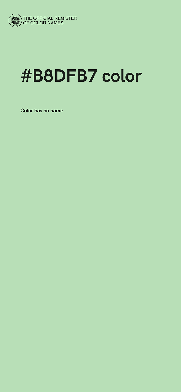 #B8DFB7 color image
