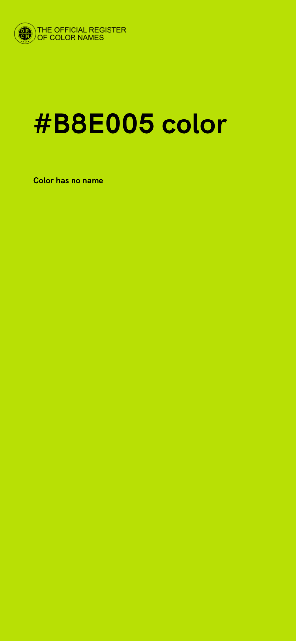 #B8E005 color image