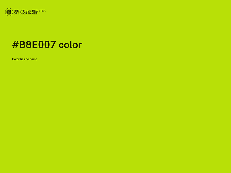 #B8E007 color image