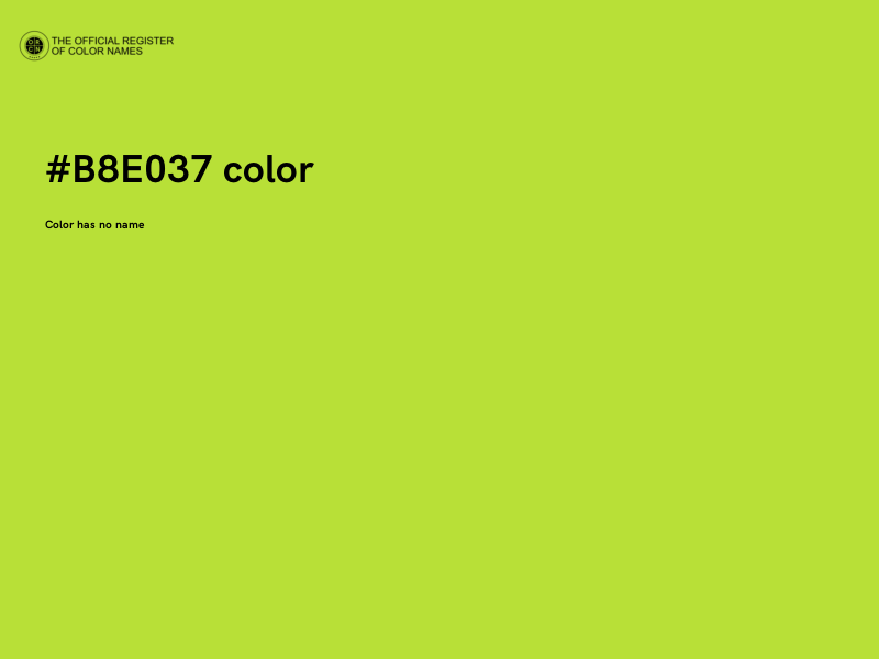 #B8E037 color image