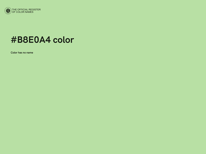#B8E0A4 color image