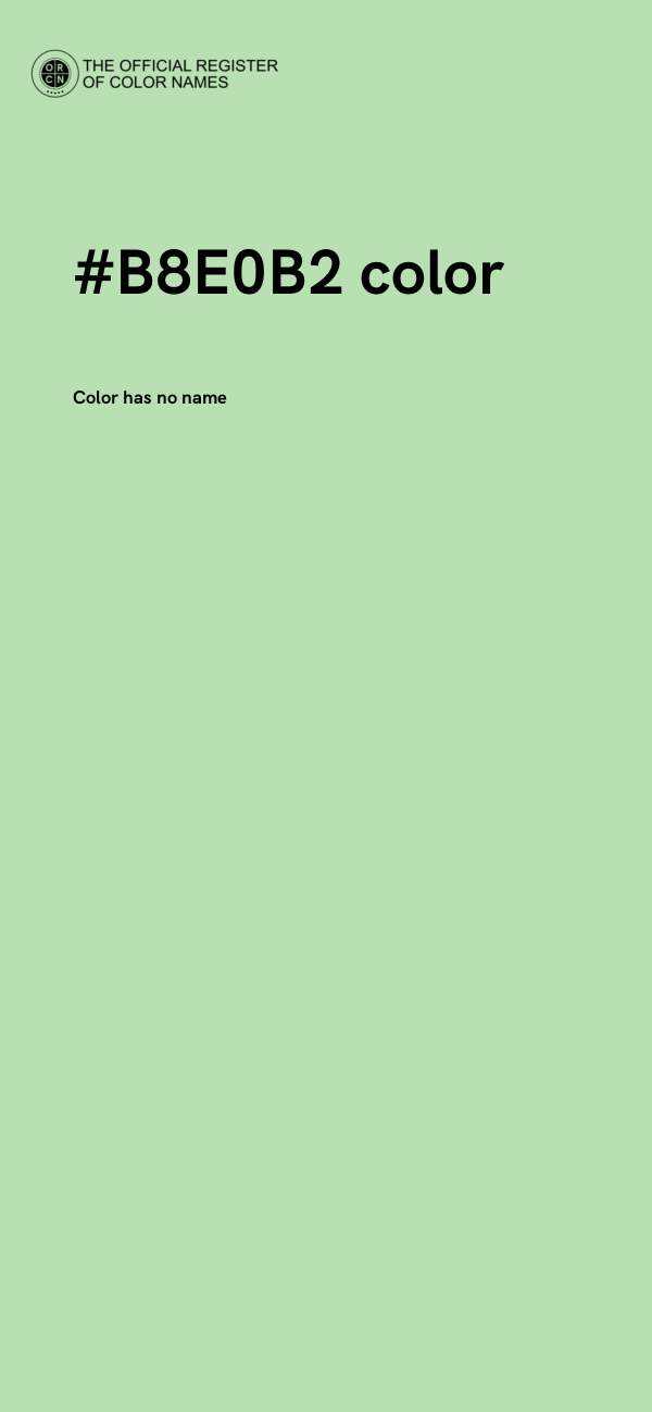 #B8E0B2 color image