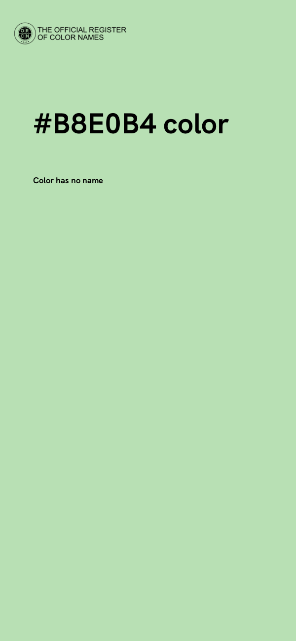 #B8E0B4 color image