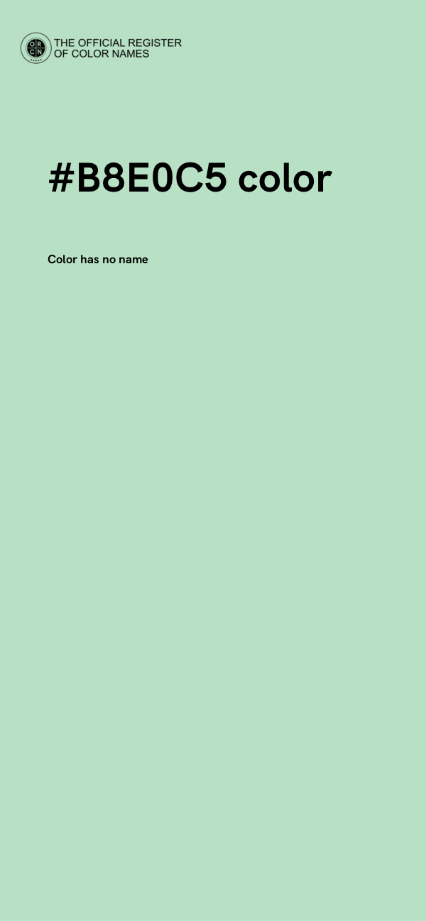 #B8E0C5 color image