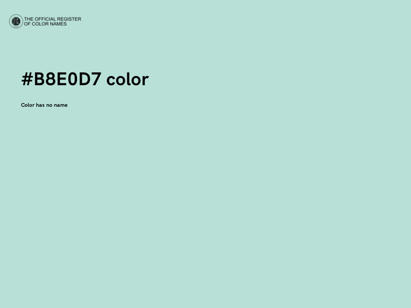 #B8E0D7 color image