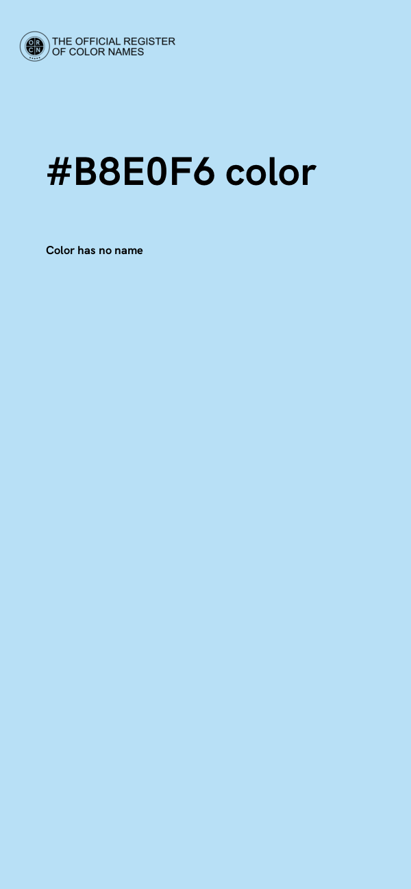 #B8E0F6 color image