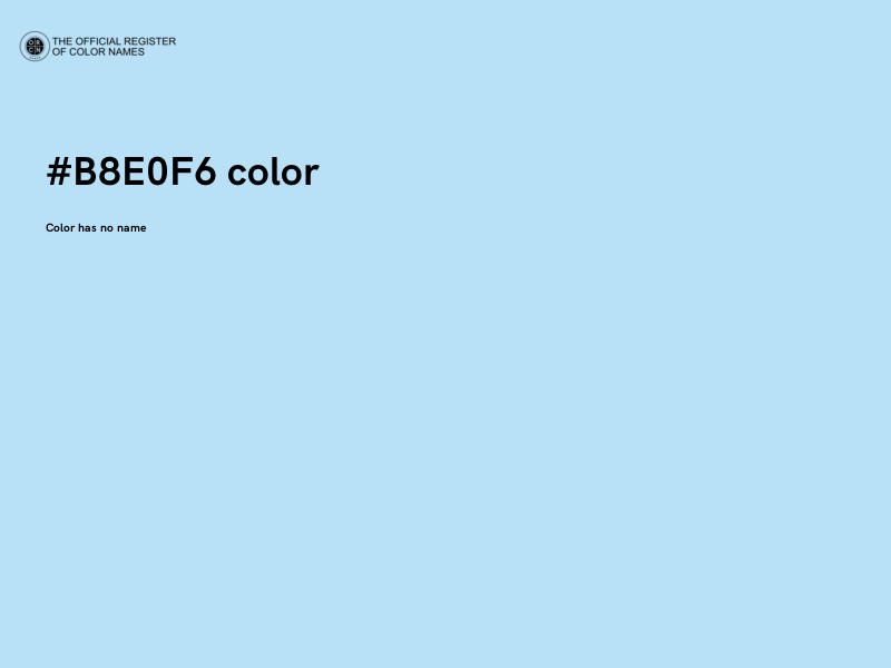 #B8E0F6 color image