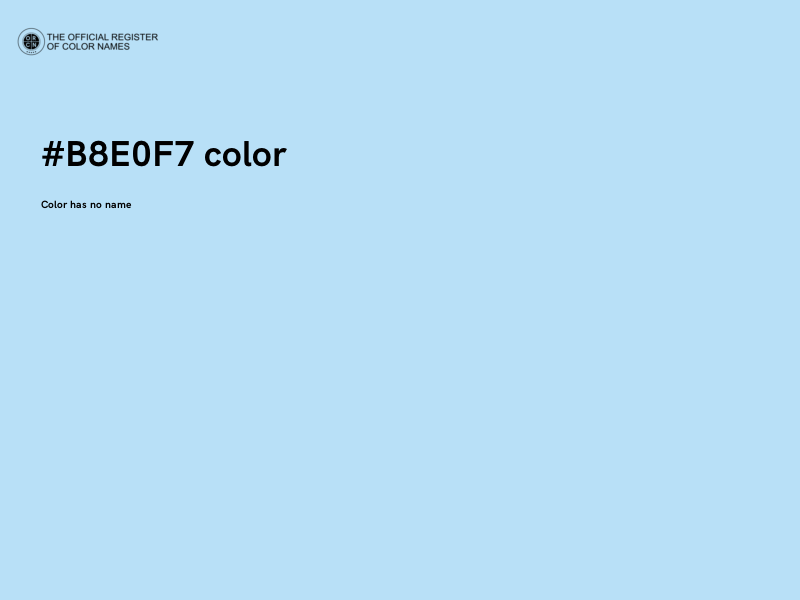 #B8E0F7 color image