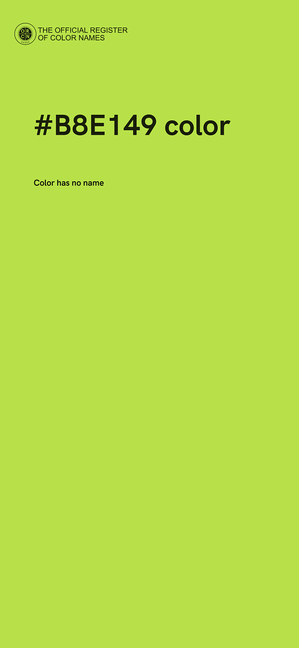 #B8E149 color image