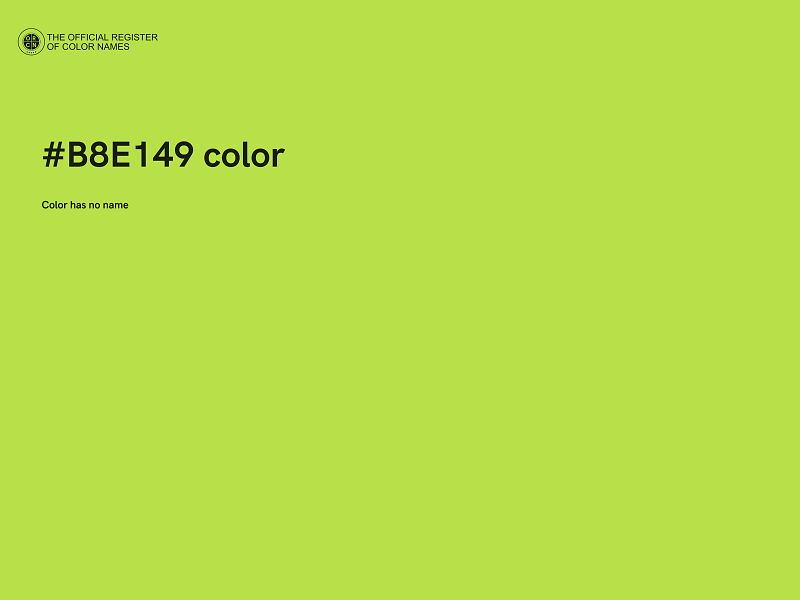 #B8E149 color image