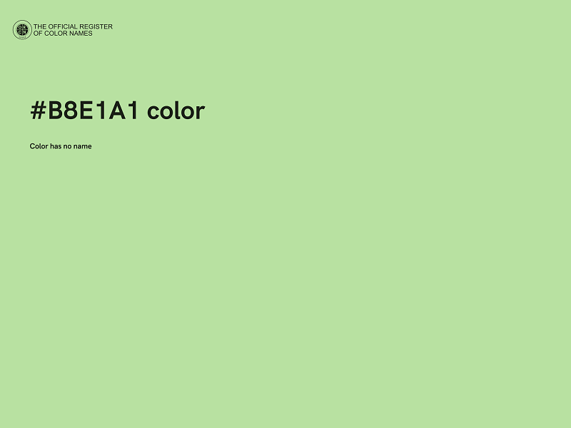 #B8E1A1 color image