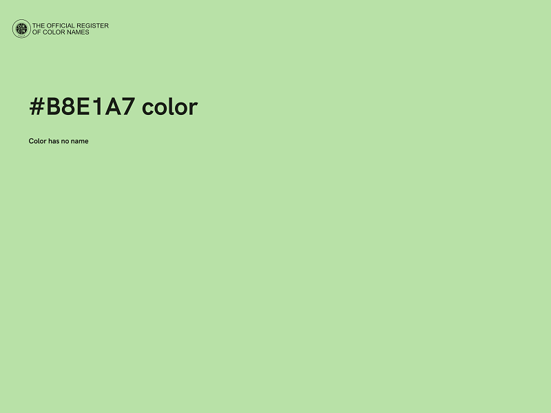 #B8E1A7 color image