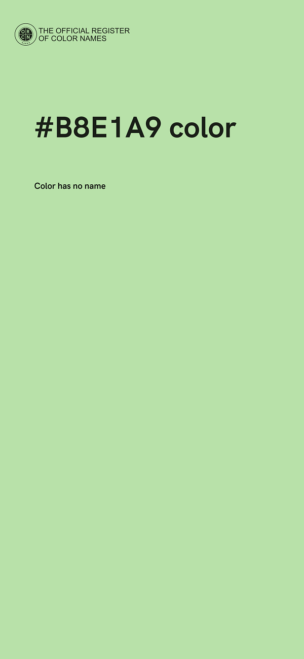 #B8E1A9 color image
