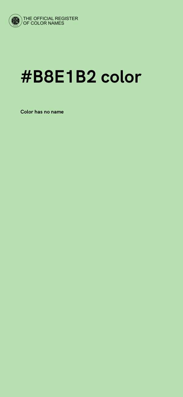 #B8E1B2 color image