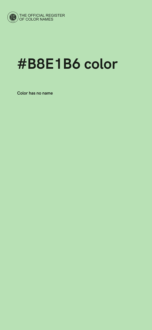 #B8E1B6 color image