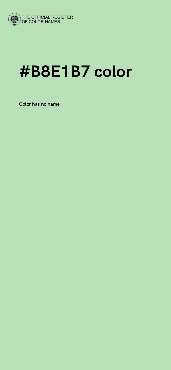 #B8E1B7 color image