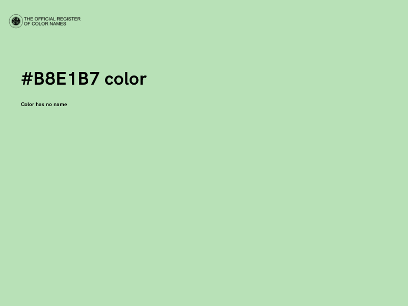#B8E1B7 color image