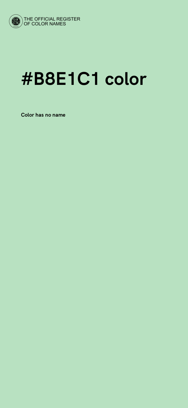 #B8E1C1 color image