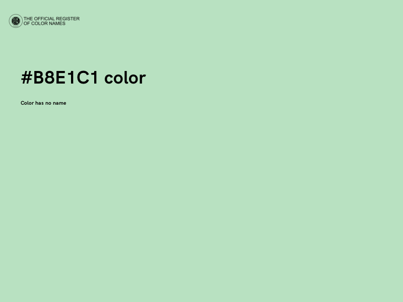 #B8E1C1 color image