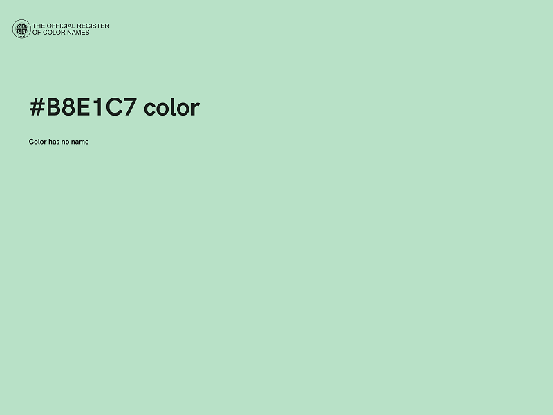 #B8E1C7 color image