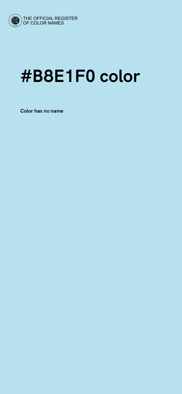 #B8E1F0 color image