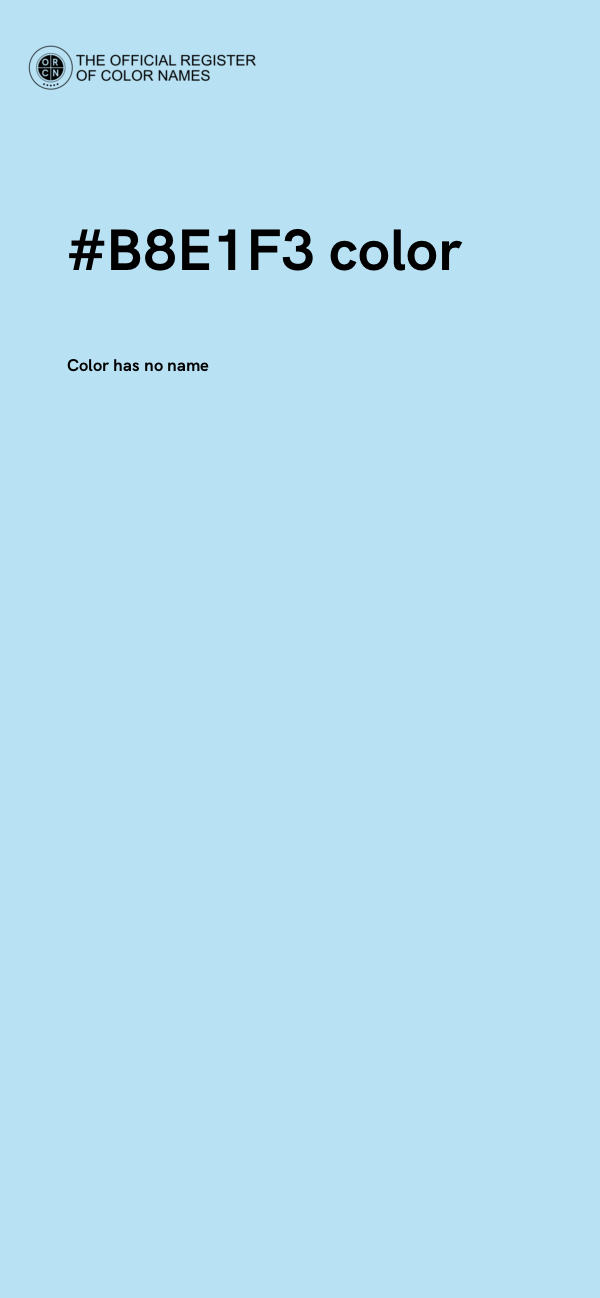 #B8E1F3 color image