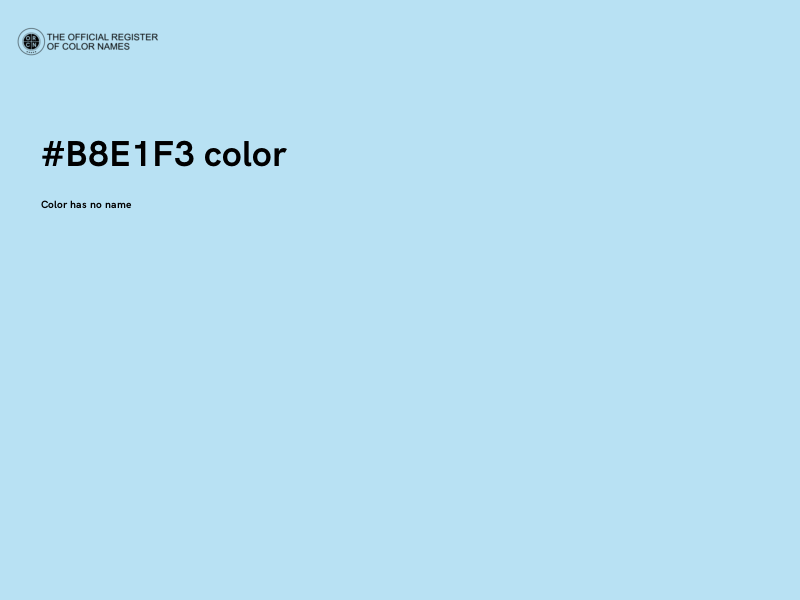 #B8E1F3 color image