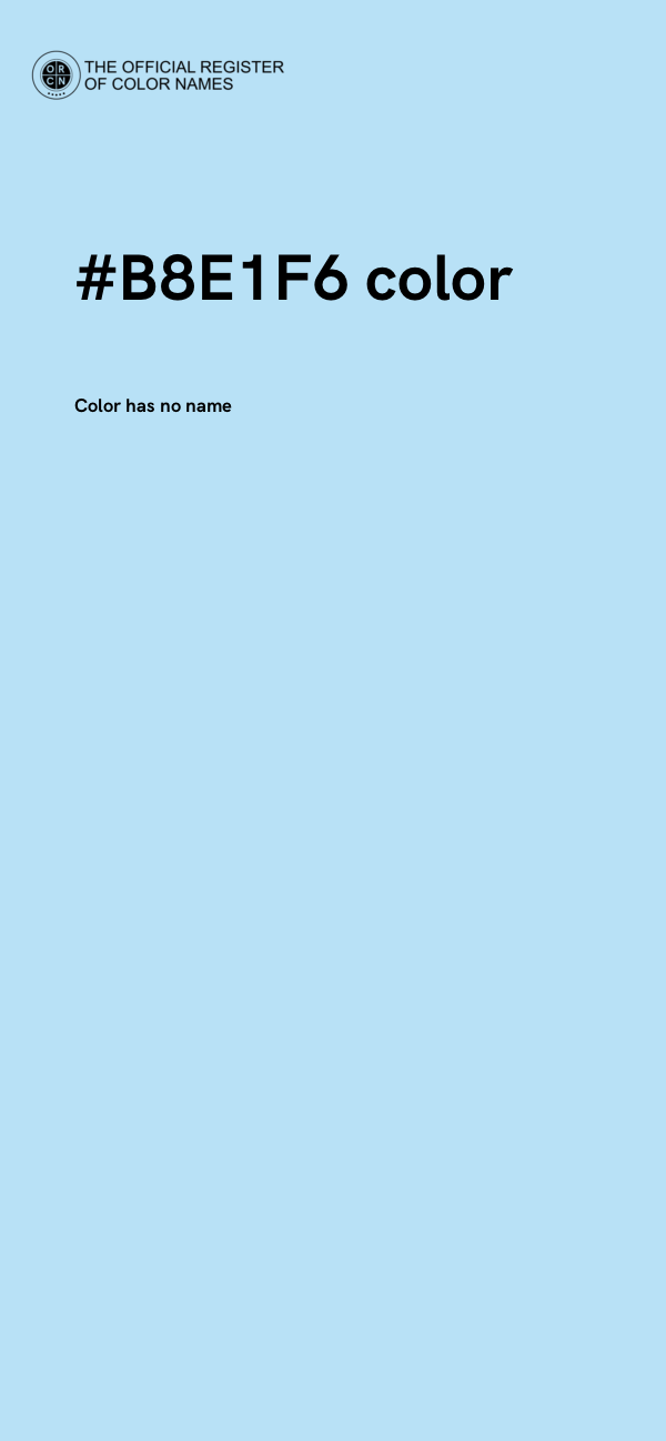 #B8E1F6 color image