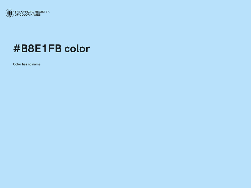 #B8E1FB color image