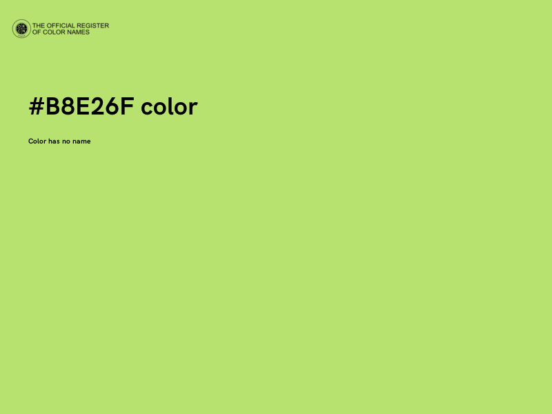 #B8E26F color image