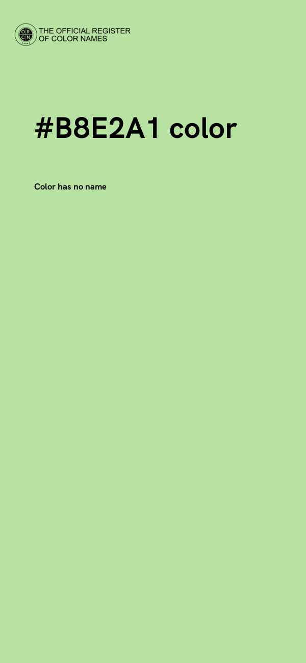 #B8E2A1 color image