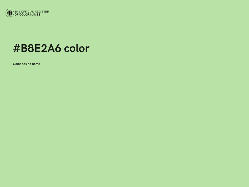 #B8E2A6 color image