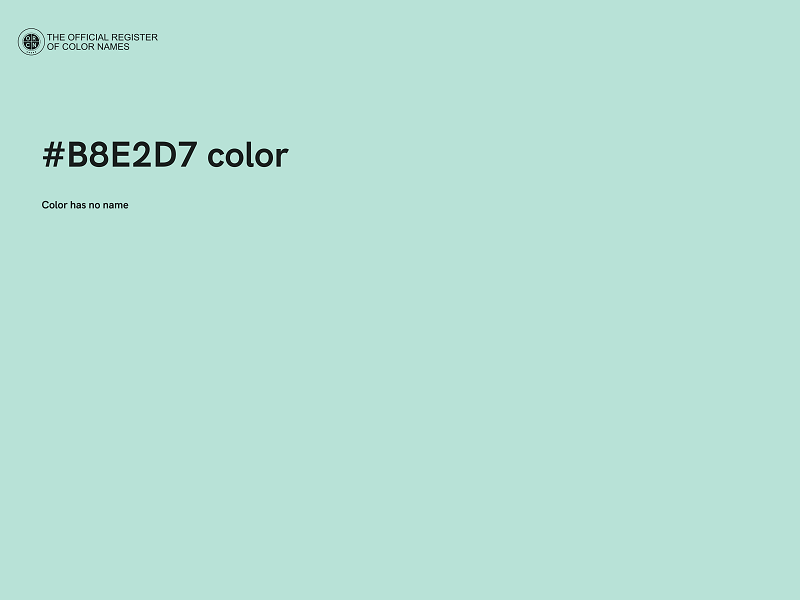 #B8E2D7 color image