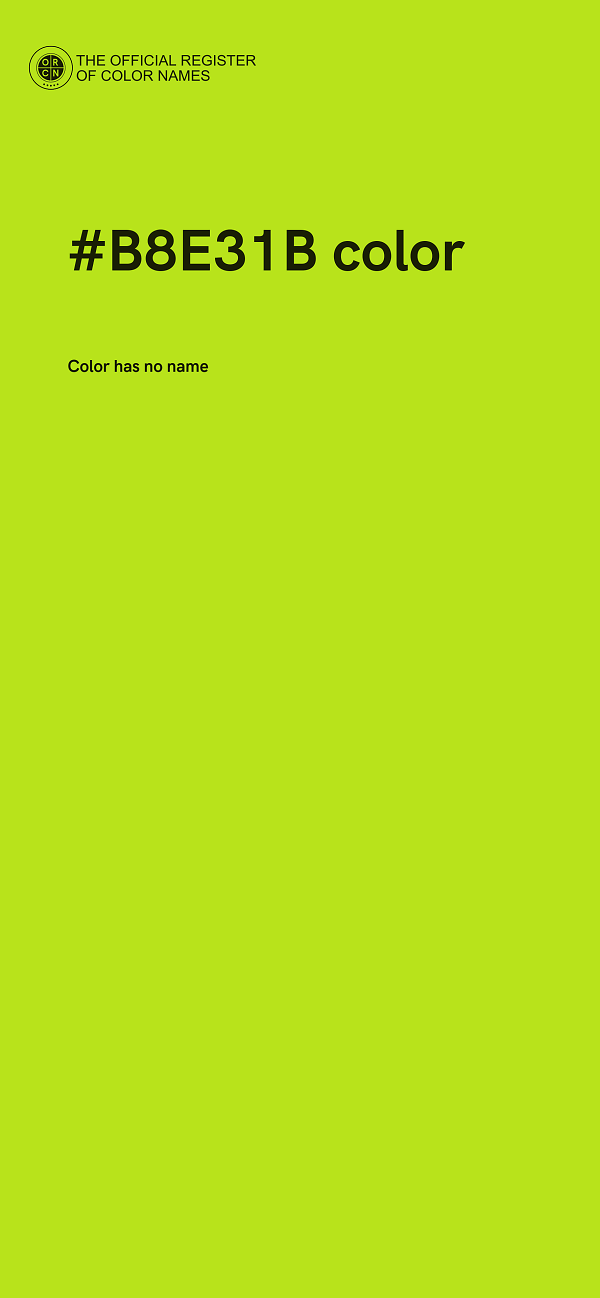 #B8E31B color image
