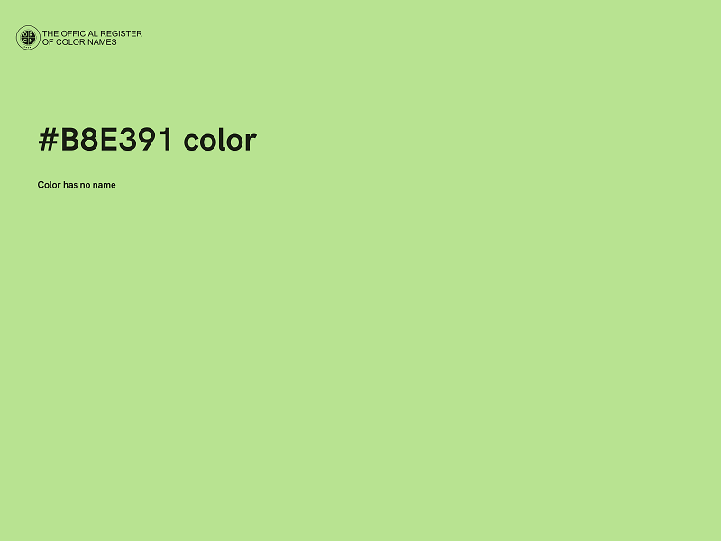 #B8E391 color image