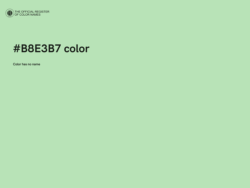 #B8E3B7 color image