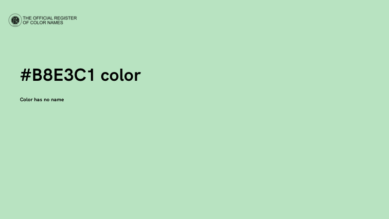 #B8E3C1 color image