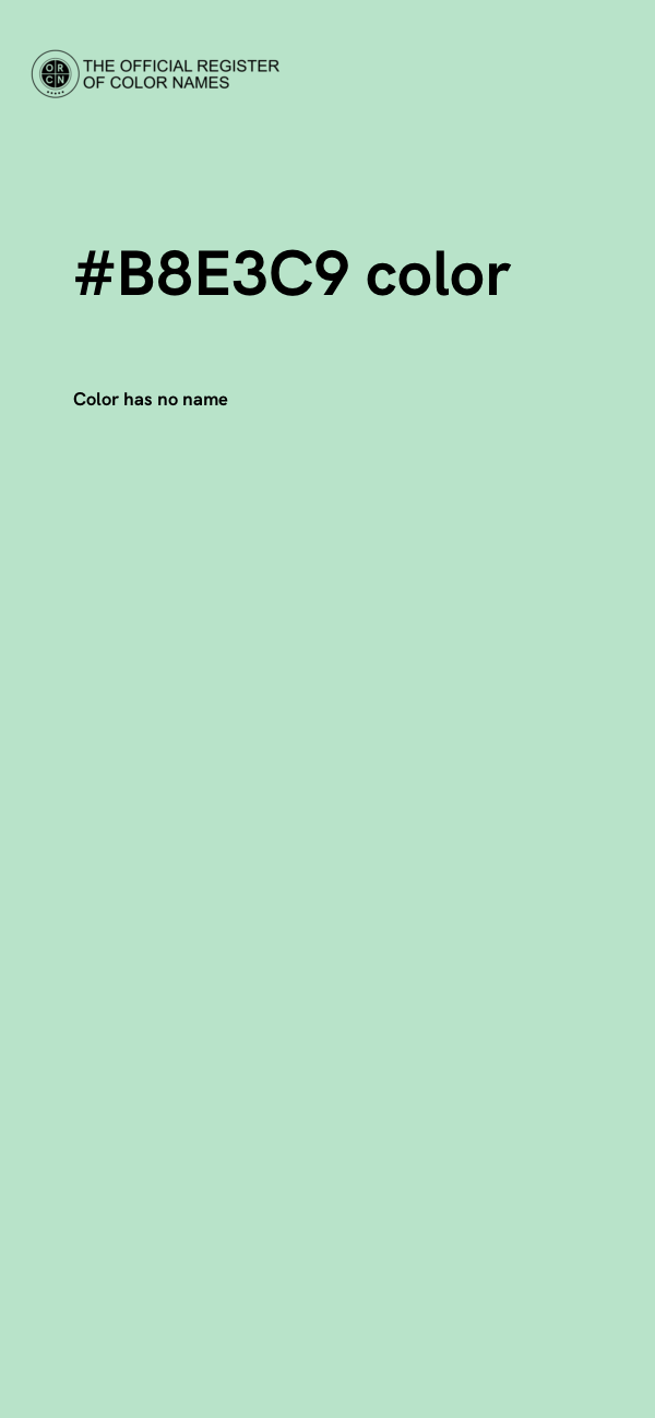 #B8E3C9 color image