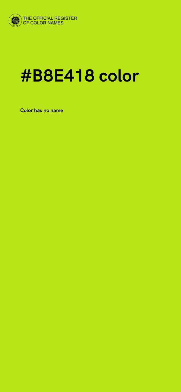 #B8E418 color image