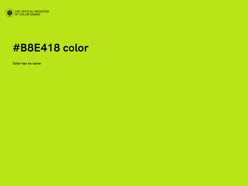 #B8E418 color image