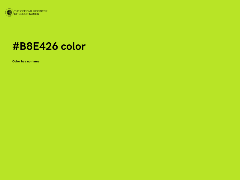#B8E426 color image